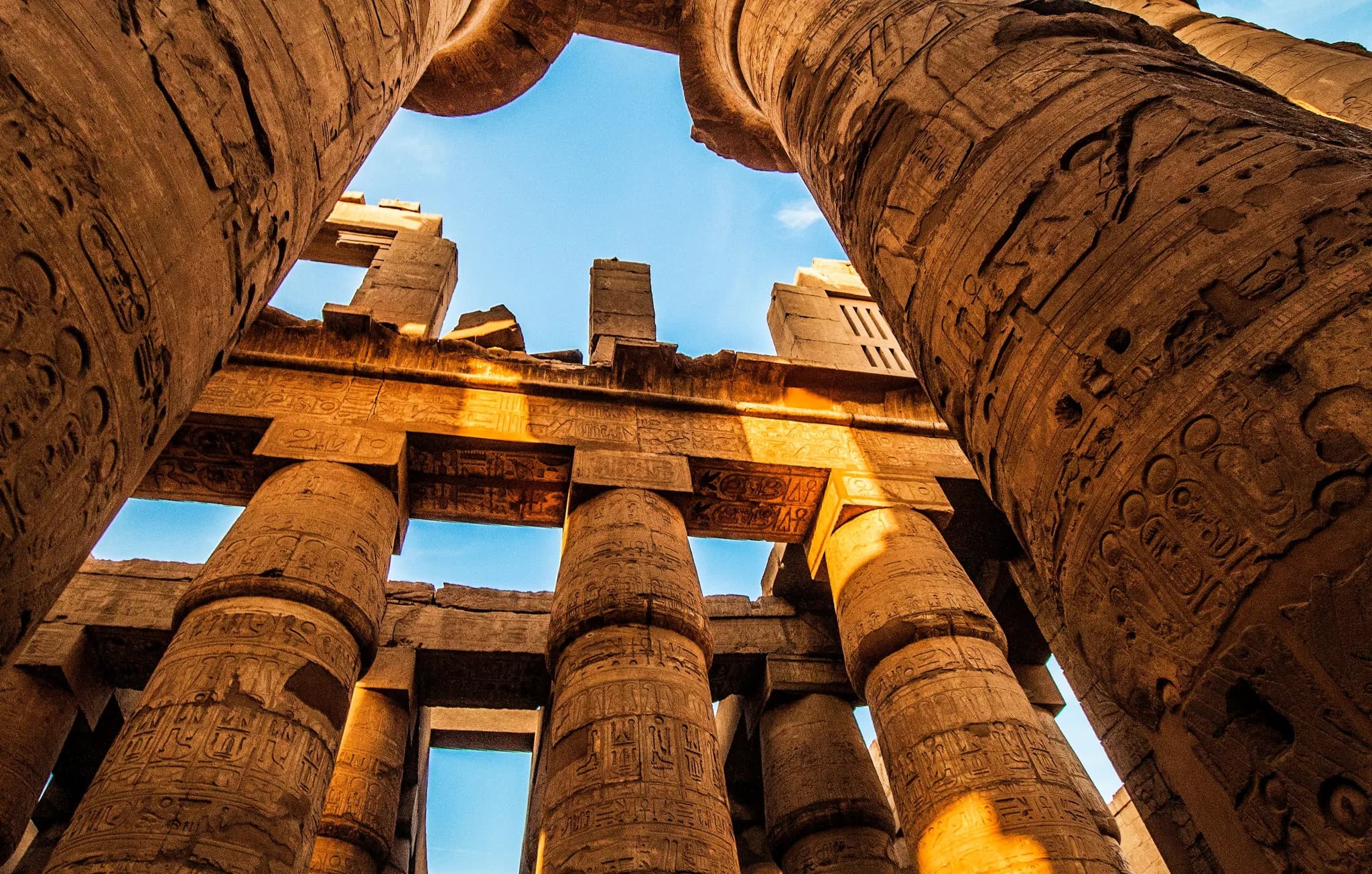 Les colonnes du temple de Karnak